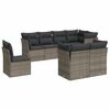 vidaXL Salon de jardin 8 pcs avec coussins gris r&eacute;sine tress&eacute;e