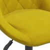vidaXL Chaise de salle à manger Jaune moutarde Velours