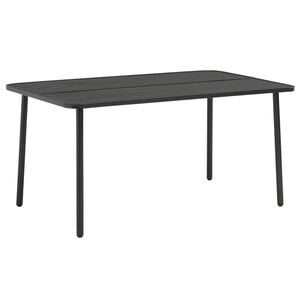 vidaXL Table de jardin Gris fonc&eacute; 150x90x72 cm Acier