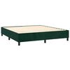 vidaXL Sommier &agrave; lattes de lit et matelas Vert fonc&eacute; 200x200cm Velours