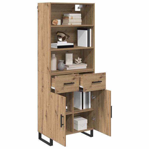 vidaXL Haut Armoire avec tiroir Ch&ecirc;ne artisanal 69,5 x 34 x 180 cm
