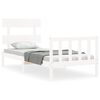 vidaXL Cadre de lit sans matelas blanc 100x200 cm bois de pin massif