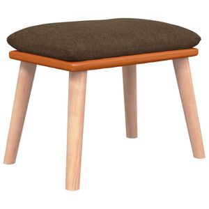 vidaXL Repose-pied Marron 45x29,5x35 cm Tissu et similicuir
