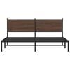 vidaXL Cadre de lit en m&eacute;tal sans matelas ch&ecirc;ne marron 160x200 cm