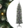 vidaXL Arbre de No&euml;l artificiel slim Vert et blanc 240 cm