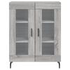 vidaXL Buffet haut Sonoma gris 69,5x34x180 cm Bois d'ing&eacute;nierie