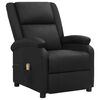 vidaXL Fauteuil de massage noir cuir véritable