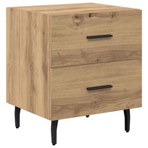vidaXL Cabinet de chevet avec tiroir Ch&ecirc;ne artisanal 40 x 35 x 47,5 cm