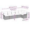 vidaXL Ensemble de canap&eacute; de jardin avec coussin 6 pcs Noir polyrotin