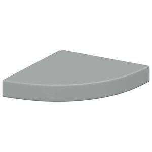 vidaXL &Eacute;tag&egrave;re d'angle flottante gris 25x25x3,8 cm MDF