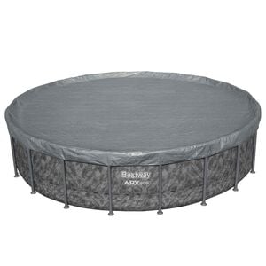 Bestway Couverture de piscine &Oslash;6,1 m Rond Polyester Gris