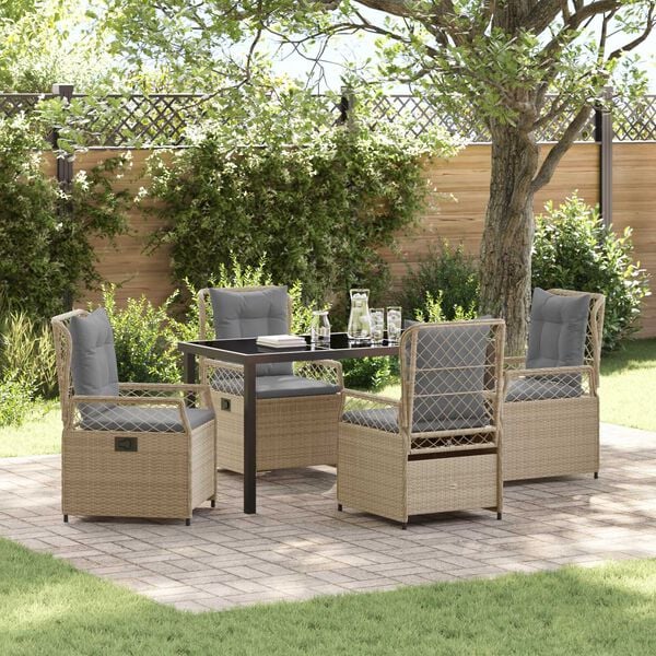 vidaXL Ensemble de salle &agrave; manger pour jardin 5 pcs