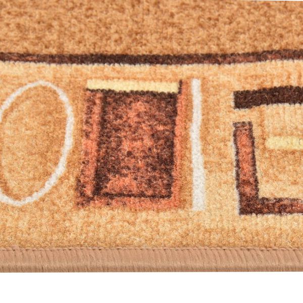 vidaXL Tapis de couloir Support de gel Beige 67x120 cm