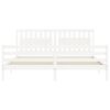 vidaXL Cadre de lit sans matelas blanc 200x200 cm bois massif