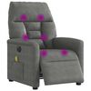 vidaXL Fauteuil inclinable de massage &eacute;lectrique gris fonc&eacute;