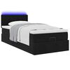 VidaXL Cadre de lit ottoman avec matelas noir 100x200cm velours