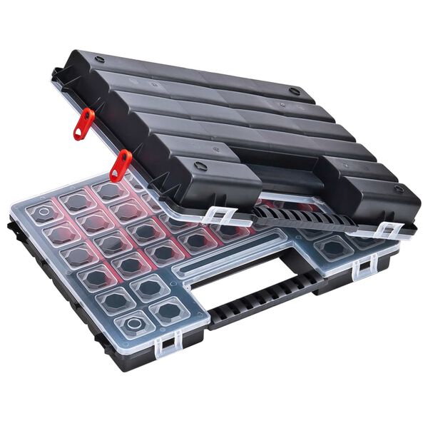 vidaXL Bo&icirc;tes d'assortiment 2 pcs 385x283x50 mm Plastique