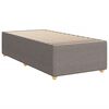 vidaXL Sommier &agrave; lattes de lit avec matelas Taupe 90x200 cm Tissu