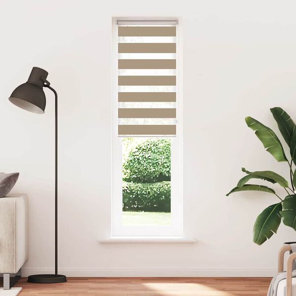 vidaXL Store z&egrave;bre marron sable largeur du tissu 55,9 cm polyester