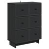 vidaXL Armoire &agrave; tiroirs Noir 66 x 34,5 x 90 cm Bois d'ing&eacute;nierie