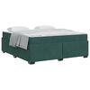 vidaXL Cadre de lit avec matelas Vert fonc&eacute; 180 x 200 cm tissu