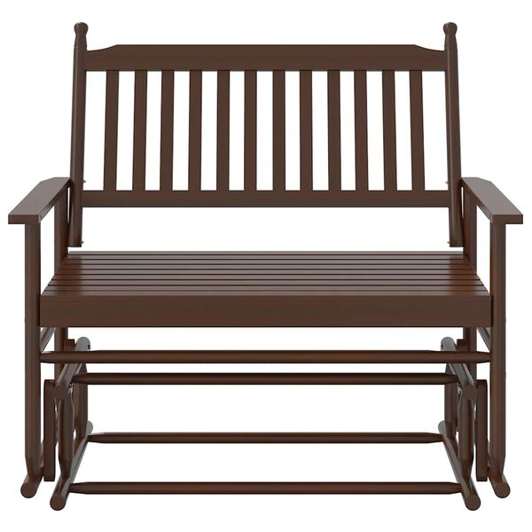 vidaXL Banc balancelle marron 118x70x104,5 cm bois massif de peuplier