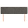 vidaXL Tête de lit avec oreilles Gris foncé 147x16x78/88 cm Velours