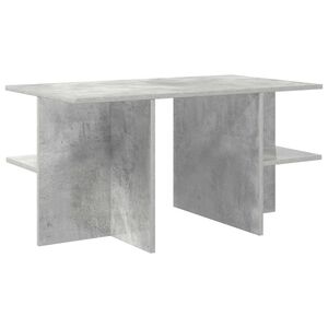 vidaXL Table basse Gris b&eacute;ton 87 x 50 x 45 cm Bois d&rsquo;ing&eacute;nierie