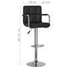 vidaXL Tabourets de bar lot de 2 noir similicuir