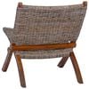 vidaXL Chaise de relaxation rotin kubu naturel et bois d'acajou massif