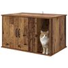 vidaXL Maison pour chat Bois ancien 85 x 55 x 50 cm Bois d'ing&eacute;nierie