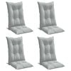 vidaXL Coussins de chaise &agrave; dossier haut lot de 4 gris clair m&eacute;lang&eacute;