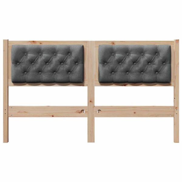 vidaXL T&ecirc;te de lit marron et gris fonc&eacute; 150 cm Bois massif en pin