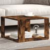 vidaXL Table basse ch&ecirc;ne fum&eacute; 51,5x51,5x30 cm bois d'ing&eacute;nierie