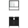 vidaXL Ensemble de mobilier de salle de bain 4 pcs Ch&ecirc;ne noir