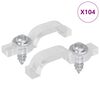 vidaXL Clips de bande LED 2 pcs Transparent 2 x 1 x 0.5 cm