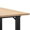 vidaXL Table basse cadre en O 60x60x40 cm bois de pin massif et acier