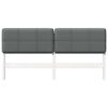 vidaXL T&ecirc;te de lit capitonn&eacute;e Blanc et gris clair 180 cm Pin massif