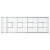 vidaXL Lit sur&eacute;lev&eacute; gabion Argent&eacute; 180 x 60 x 55 cm Acier galvanis&eacute;