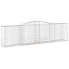 vidaXL Paniers à gabions arqués 2 pcs 400x50x100/120 cm Fer galvanisé