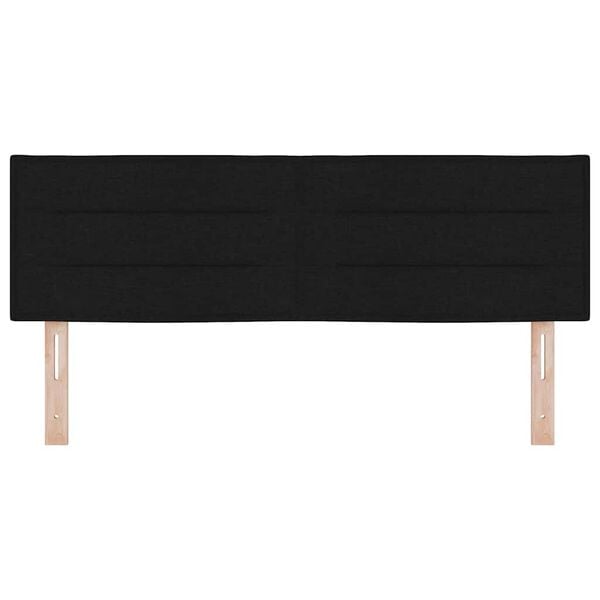vidaXL T&ecirc;te de lit avec t&ecirc;te de lit Noir 144 cm Cuir synth&eacute;tique