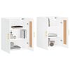 vidaXL Armoires murales 2 pcs blanc bois d'ing&eacute;nierie