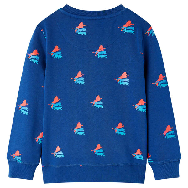 Sweatshirt pour enfants bleu fonc&eacute; 116
