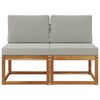 vidaXL 2 Pi&egrave;ce Sofa de milieu ext&eacute;rieur Bois d'Acacia Massif Naturel