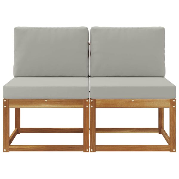 vidaXL 2 Pi&egrave;ce Sofa de milieu ext&eacute;rieur Bois d'Acacia Massif Naturel