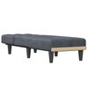 vidaXL Chaise longue gris foncé velours