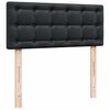 VidaXL Cadre de lit ottoman avec matelas noir 120x200 cm similicuir