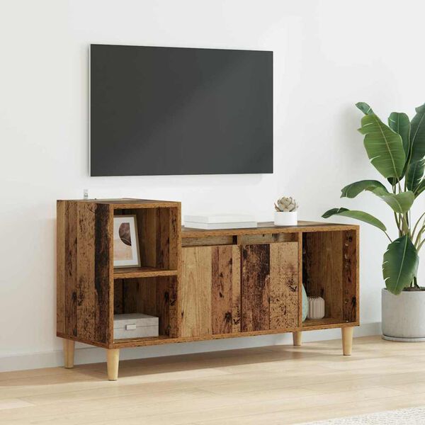 vidaXL Meuble TV Bois Ancien 100 x 35 x 55 cm Bois d'ing&eacute;nierie