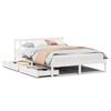 vidaXL Cadre de lit sans matelas blanc 150x200 cm bois de pin massif