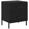 vidaXL Cabinet de chevet avec tiroir Chêne noir 40 x 35 x 47,5 cm